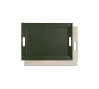 Freeform Plateau bicolore réversible M - 55 x 41 cm - vert olive/ivoire