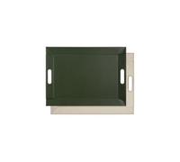 Freeform Plateau bicolore réversible S - 45 x 35 cm - vert olive/ivoire