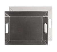 Freeform - Plateau Set DE Table Bicolore 55 X 41 CM Gris Zinc/Blanc