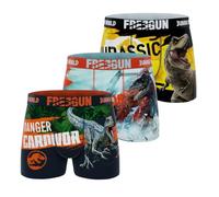 FREEGUN Boxer Caleçon Enfant Jurassic World, Lot de 3, Orange 09 (8/10 Ans)