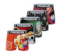 FREEGUN Boxer Caleçon Enfant One Piece, Lot de 5, Noir 02 (14/16 Ans)