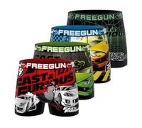 FREEGUN Boxer Caleçon Homme Fast and Furious, Lot de 4, Rouge 03 (L)