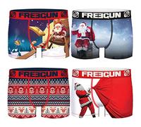 FREEGUN Boxer Enfant Collection de Noël (14-16 Ans, Pack de 4)