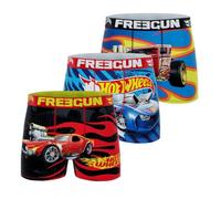 FREEGUN Boxer Enfant Hot Wheels, Caleçon Garçon Originale, Ultra-Doux et Respirant (Lot de 3), Bleu Taille 14 ans/16 Ans