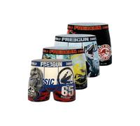 FREEGUN Boxer Enfant Jurassic World, Caleçon Garçon Originale, Ultra-Doux et Respirant (Lot de 4), Bleu Taille 8 ans/10 Ans