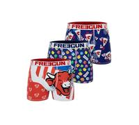 FREEGUN Boxer Enfant La Vache Qui Rit, Caleçon Garçon Fun, Drôle et Confortable (Lot de 4) 12 ans/14 Ans
