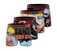 FREEGUN Boxer Enfant Naruto, Caleçon Garçon, Confortable & Ultra-Doux (Lot de 4), Bleu Taille 12 ans/14 Ans