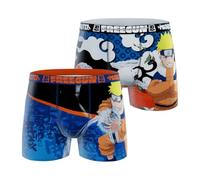 FREEGUN Boxer Enfant Naruto, Caleçon Garçon Ultra-Doux, Respirant & Confortable (Lot de 2), Bleu Taille 5 Ans/6 Ans