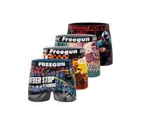 FREEGUN Boxer Enfant Sport Xtrem', Caleçon Garçon Ultra-Doux, Confortable (Lot de 4), Bleu Taille 14 ans/16 Ans