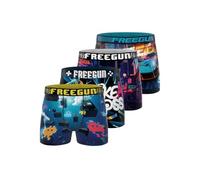 FREEGUN Boxer Enfant Video Games, Caleçon Garçon Originale, Ultra-Doux et Respirant (Lot de 4), Bleu Taille 14 ans/16 Ans