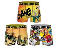 FREEGUN Boxer Garçon en Microfibre Lucky Luke, Style Classique, Extensible, Séchage Rapide, 92% Polyester 8% Elasthanne, pour Enfant (FR/ES, Âge, 14 Ans, 16 Ans, Taille Normale, Pack de 3 LCK2.1)