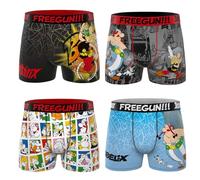 FREEGUN Boxer Garçon Microfibre Asterix (8-10 Ans, Pack de 4 AST3)