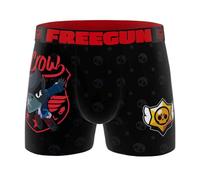 FREEGUN Boxer Garçon Microfibre Brawl Stars (10-12 Ans, Crow BS1)