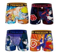 FREEGUN Boxer Garçon Ninja Naru Shippuden Shōnen Manga (8-10 Ans, Pack de 4 NC7)