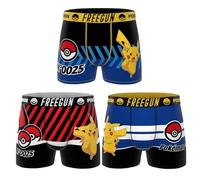 FREEGUN Boxer Garçon Pokemon (14-16 ans, Pack de 3 PKM19)