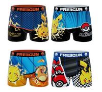 FREEGUN Boxer Garçon Pokemon (8-10 Ans, Pack de 4 PKM15)