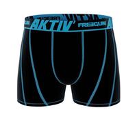 FREEGUN Boxer Homme AKTIV Sport en Coton (S, Bleu Cyan)