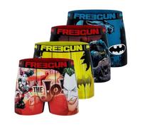 FREEGUN Boxer Homme Batman et Joker, Caleçon Homme DC Comics, Original et Doux (Lot de 4) XXL