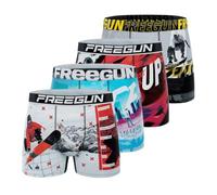 FREEGUN Boxer Homme, Caleçon Homme Sport Extreme, Doux & Respirant (Lot de 4), Bleu Taille L