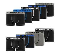 FREEGUN Boxer Homme Coton, Calecon Homme, Confortable, Durable (Lot de 9), Noir, Taille S