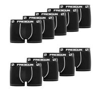 FREEGUN Boxer Homme Coton, Calecon Homme, Durable, Peaux-sensibles (Lot de 9), Noir, Taille L