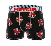 FREEGUN Boxer Homme Coton La Vache Qui rit (L, Black AOP3)