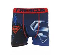 Freegun Boxer Homme DC Comics Superman DC25 BLU - sous-vêtement Confortable et Amusant avec Un imprimé Bleu du Super-héros Le Plus emblématique