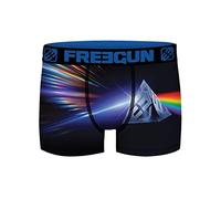 FREEGUN Boxer Homme Doux, Calecon Homme, Liberté de Mouvement, sans Déformation, Noir, Bleu, Rouge, Jaune, Taille S