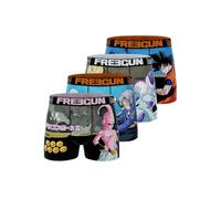 FREEGUN Boxer Homme Dragon Ball Z, Caleçon Homme Goku, Trunks et Buu (Lot de 4), Bleu Taille XL