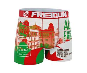 FREEGUN Boxer Homme Drapeau et Pays du Monde (XXL, Alger, Algérie)