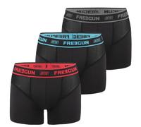 FREEGUN Boxer Homme Durable, Calecon Homme, AKTIV, Agréable et sans Déformation (Lot de 3), Noir Taille M