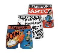 FREEGUN Boxer Homme Gaston Lagaffe, Caleçon Homme Stretch, Confortable et Ultra-Doux (Lot de 3), Orange Taille XXL