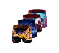 FREEGUN Boxer Homme Heroes, Caleçon Homme, Respirant et Ultra-Doux (Lot de 4), Rouge Taille XXL