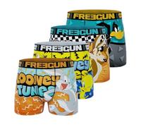 FREEGUN Boxer Homme Looney Tunes, Caleçon Homme Bugs Bunny, Daffy Duck et Coyote (Lot de 4) M