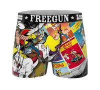 FREEGUN Boxer Homme Lucky Luke | Boxer Ceinture Élastique et Microfibre Cadeau Original Taille M