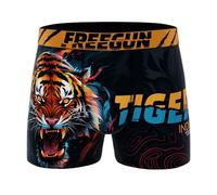 FREEGUN Boxer Homme Microfibre Animaux Tigre (L, A90)