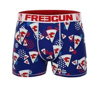 FREEGUN Boxer Homme Microfibre La Vache Qui rit (L, Blue 2)