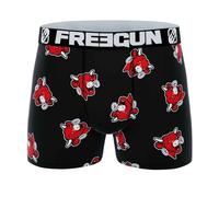 FREEGUN Boxer Homme Microfibre La Vache Qui rit (S, AOP Rouge)