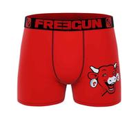 FREEGUN Boxer Homme Microfibre La Vache Qui rit (XL, Mini Rouge)