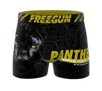 FREEGUN Boxer Homme Microfibre Léopard Panthère (XL, Panther India B04)