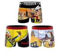 FREEGUN Boxer Homme Microfibre Lucky Luke (S, Pack de 3 LCK2.2)