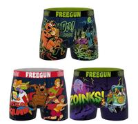 FREEGUN Boxer Homme Microfibre Scooby-Doo (FR/ES, Alpha/Lettres, L, Taille Normale, Taille Normale, Pack de 3 SD2)