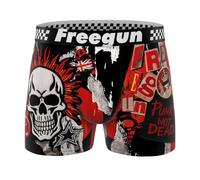 FREEGUN Boxer Homme Microfibre Skull Tête de Mort