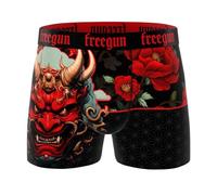 FREEGUN Boxer Homme Microfibre Skull Tête de Mort (L, Samourai 98)