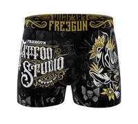 FREEGUN Boxer Homme Microfibre Skull Tête de Mort (L, Tatoo76)