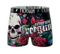 FREEGUN Boxer Homme Microfibre Skull Tête de Mort (S, Vin76)
