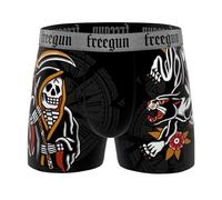 FREEGUN Boxer Homme Microfibre Tête de Mort