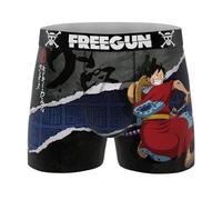 FREEGUN Boxer Homme Monkey D. Luffy One Piece | Boxer Ceinture Élastique et Microfibre Cadeau Original Taille XL