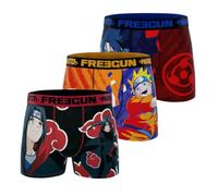 FREEGUN Boxer Homme Naruto, Caleçon Homme Sasuke, Itachi, Original Manga (Lot de 3), Orange Taille XL
