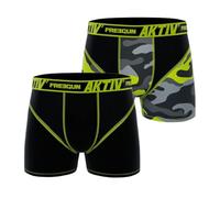 FREEGUN Boxer Homme Sport, Caleçon Homme AKTIV', Anti-Transpirant et Ajustement Parfait (Lot de 2), Jaune Taille M